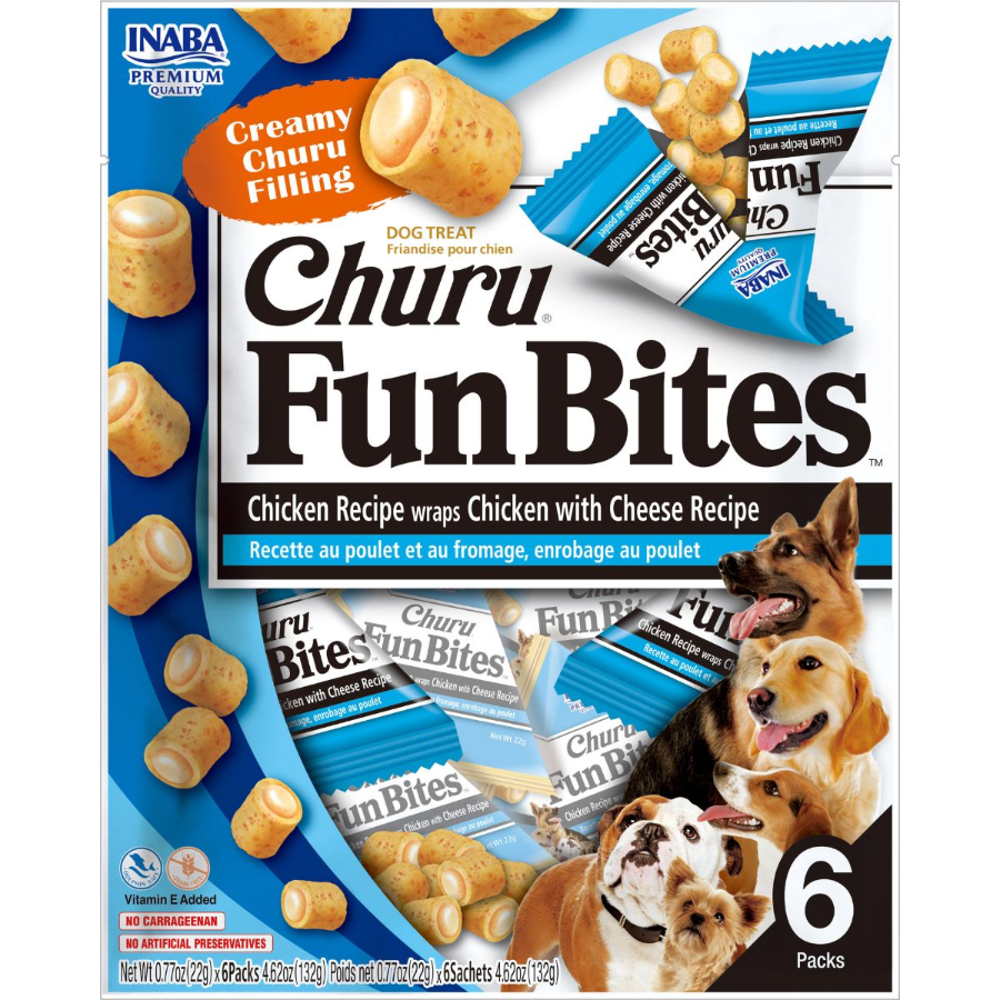Churu fun bites pollo y queso para perro, , large image number null